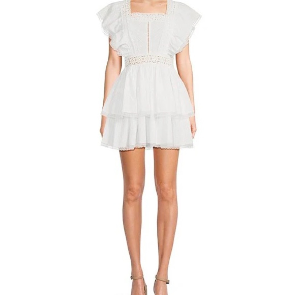 Elegant White Ruffle Dress